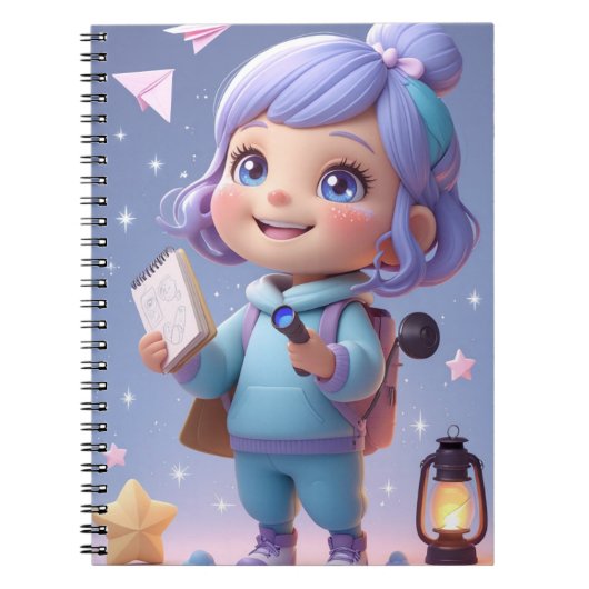 かわいい女の子の新学期ノート 最高のプレゼント ノートブック (正面)