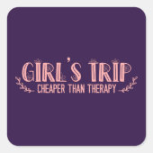 かわいい女の子の旅より安いセラピー スクエアシール (正面)