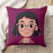 かわいい女の子の枕 – スタイリッシュ女性への贈り物 クッション (ブランケット)