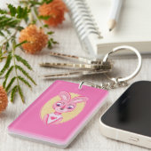 かわいい女の子の漫画 キーホルダー (正面右)