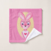 かわいい女の子の漫画 バスタオルセット (ウォッシュタオル)