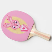 かわいい女の子の漫画 卓球ラケット (横)