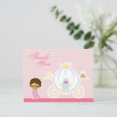 かわいい女の子の王女馬車感謝していお葉書 ポストカード (スタンド正面)