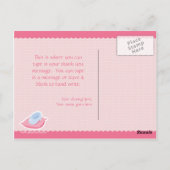 かわいい女の子の王女馬車感謝していお葉書 ポストカード (裏面)