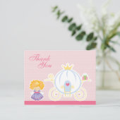 かわいい女の子の王女馬車感謝していお葉書 ポストカード (スタンド正面)