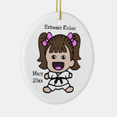 かわいい女の子の空手のクリスマスのオーナメント セラミックオーナメント (右)