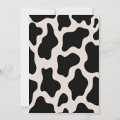 かわいい女の子の聖牛と牛のプリント誕生日 招待状 (裏面)