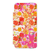 かわいい女の子の花模様 INCIPIO iPhoneウォレットケース (フォリオ 正面)