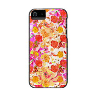 かわいい女の子の花模様 iPhone SE/5/5sウォレットケース