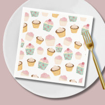 かわいい女の子の誕生日カップケーキパターン