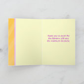 かわいい女の子の誕生日パーティー　サンキューカード サンキューカード (内部)