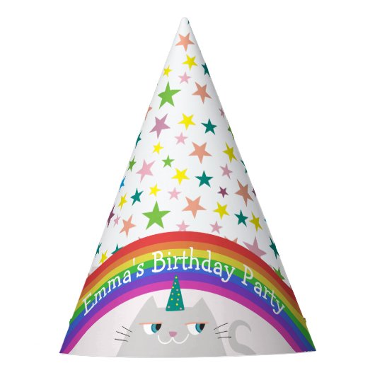 かわいい女の子の誕生日パーティー パーティーハット (正面)