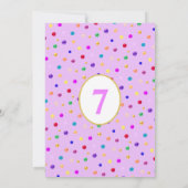 かわいい女の子の誕生日パーティー 招待状 (裏面)