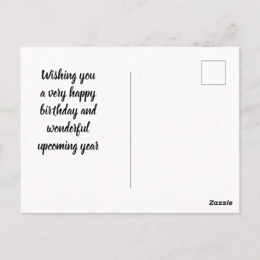 かわいい女の子の誕生日 ポストカード (裏面)