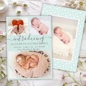 かわいい女の子の誕生発表アクアフォトコラージュ 案内状