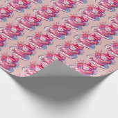 かわいい女の子の赤ちゃんシャワーケータイルパーティー ラッピングペーパー (角)