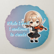 かわいい女の子の遊バイオリンのクッション