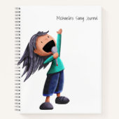 かわいい女の子の音楽 ノートブック (正面)