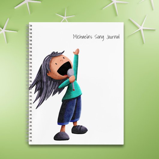 かわいい女の子の音楽 ノートブック