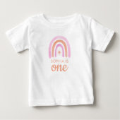 かわいい女の子の1歳誕生日Tシャツ ベビーTシャツ (正面)