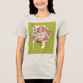 かわいい女の子のTシャツデザイン トライブレンドTシャツ