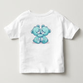 かわいい女の子のTシャツ トドラーTシャツ (裏面)