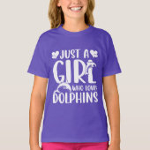 かわいい女の子はイルカが大好き Tシャツ (正面)