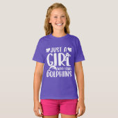 かわいい女の子はイルカが大好き Tシャツ (正面フル)