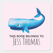 かわいい女の子はクジラに属し、名前は子供 スクエアシール (正面)