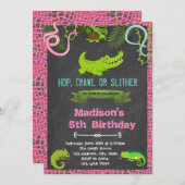 かわいい女の子は虫パーティの招待状 招待状 (正面/裏面)