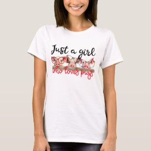 かわいい女の子は豚が大好き Tシャツ