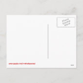 かわいい女の子を赤ビクトリアンバレンタインデー シーズンポストカード (裏面)