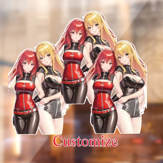 かわいい女の子アニメサンダー_Cove ウィンドウサイン (シート2)