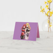 かわいい女の子アニメサンダー_Cove カード (黄色い花)