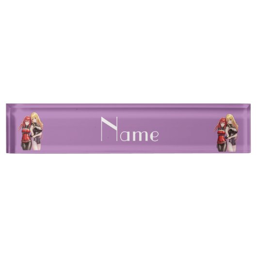 かわいい女の子アニメサンダー_Cove デスクネームプレート (正面)