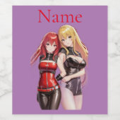 かわいい女の子アニメサンダー_Cove ワインラベル (シングルラベル)