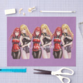 かわいい女の子アニメサンダー_Cove 薄葉紙 (クラフト)