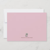 かわいい女の子ウッドランド赤ちゃんシャワー 招待状 (裏面)