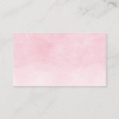 かわいい女の子エレファントピンクバルーン赤ちゃんシャワー推測 名刺 (裏面)