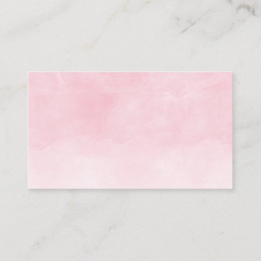 かわいい女の子エレファントピンクバルーン赤ちゃんシャワー推測 名刺 (裏面)