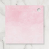 かわいい女の子エレファントピンクバルーン赤ちゃんシャワー フェイバータグ (裏面)