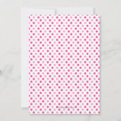 かわいい女の子カップケーキハイティーパーティー誕生日ピンク サンキューカード (裏面)