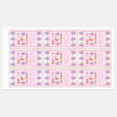 かわいい女の子カップケーキHappy 1st Birthday Labels ラベル (シート)