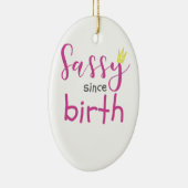 かわいい女の子ギフトサッサッシー以来誕生ギフト セラミックオーナメント (右)