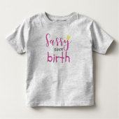かわいい女の子ギフトサッサッシー以来誕生ギフト トドラーTシャツ (正面)