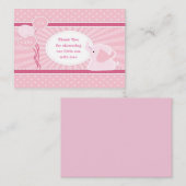 かわいい女の子シャワーサンキューカード ノートカード (正面/裏面)