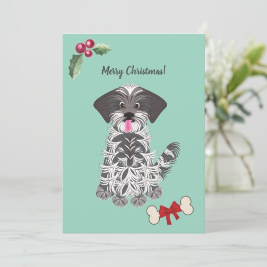 かわいい女の子シーズー(犬)Tzu Dogカスタマイズ シーズンカード (スタンド正面)