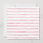 かわいい女の子ジャングル動物の赤ちゃんシャワー 招待状 (裏面)