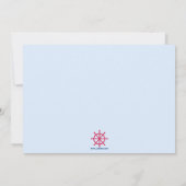 かわいい女の子ゾウのセーラーベビーシャワー招待 招待状 (裏面)