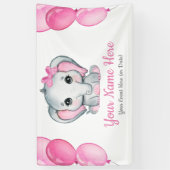 かわいい女の子ゾウのバナーの表の装飾 横断幕 (縦)